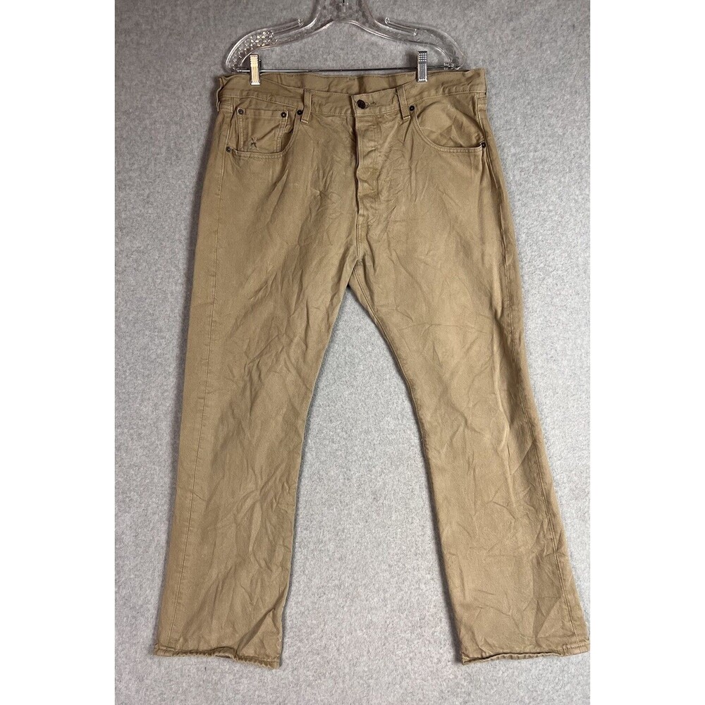 Levi's 501 Button Fly Jeans Tan Light Brown 38x30 501